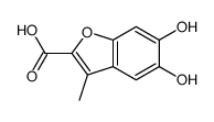 2-Benzofurancarboxylicacid,5,6-dihydroxy-3-methyl-(8CI)结构式