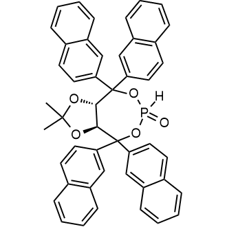 (3aS,8aS)-2,2-Dimethyl-4,4,8,8-tetra(naphthalen-2-yl)tetrahydro-[1,3]dioxolo[4,5-e][1,3,2]dioxaphosphepine6-oxide Structure