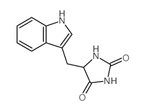 5-(1H-indol-3-ylmethyl)imidazolidine-2,4-dione结构式