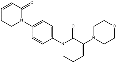 2(1H)-Pyridinone, 1-[4-(5,6-dihydro-2-oxo-1(2H)-pyridinyl)phenyl]-5,6-dihydro-3-(4-morpholinyl)- Structure