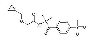 2-(Cyclopropylmethoxy)-acetic Acid 1,1-Dimethyl-2-[4-(Methylsulfonyl)phenyl]-2-oxoethyl Ester Structure