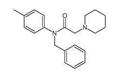 N-benzyl-N-(4-methylphenyl)-2-piperidin-1-ylacetamide结构式