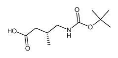 (3R)-3-甲基-4-({[(2-甲基-2-丙基)氧基]羰基}氨基)丁酸结构式