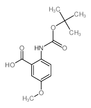 2-N-BOC-氨基-5-甲氧基苯甲酸结构式