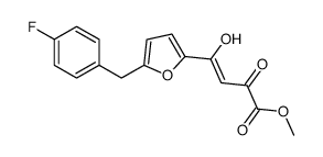 methyl 4-[5-[(4-fluorophenyl)methyl]furan-2-yl]-4-hydroxy-2-oxobut-3-enoate结构式