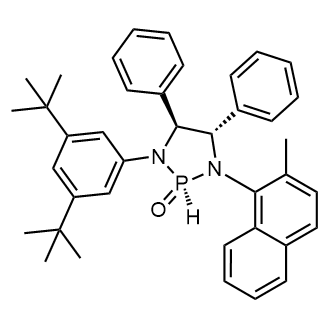 (2S,4S,5S)-1-(3,5-二叔丁基苯基)-3-(2-甲基萘-1-基)-4,5-二苯基-1,3,2-二氮杂磷啶2-氧化物结构式