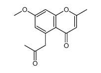 7-methoxy-2-methyl-5-(2-oxopropyl)chromen-4-one结构式