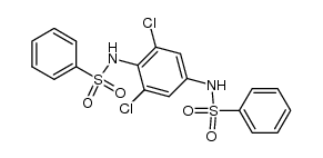 N,N'-(2,6-dichloro-p-phenylene)-bis-benzenesulfonamide结构式