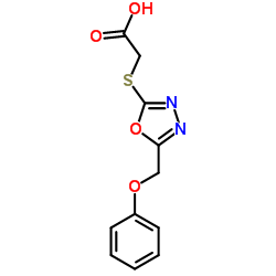 {[5-(Phenoxymethyl)-1,3,4-oxadiazol-2-yl]sulfanyl}acetic acid Structure