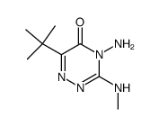 4-Amino-6-(1,1-dimethylethyl)-3-(methylamino)-1,2,4-triazine-5(4H)-one Structure