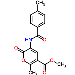 Methyl 6-methyl-3-[(4-methylbenzoyl)amino]-2-oxo-2H-pyran-5-carboxylate Structure