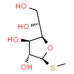.beta.-D-Glucofuranoside, methyl 1-thio- Structure