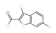 3-氯-6-氟基苯并[B]噻吩-2-甲酰氯结构式