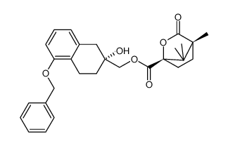 (-)-(1S,4R)-camphanic acid [((2R)-5-benzyloxy-2-hydroxy-1,2,3,4-tetrahydronaphth-2-yl)methyl]ester Structure