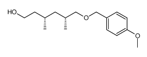[3S,5R]-6-(4-methoxy-benzyloxy)-3,5-dimethyl-hexan-1-ol结构式