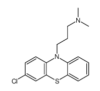 3-(3-chlorophenothiazin-10-yl)-N,N-dimethylpropan-1-amine结构式