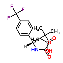 (S)-3-((叔丁氧基羰基)氨基)-3-(4-(三氟甲基)苯基)丙酸结构式