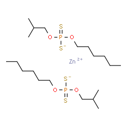 zinc dihexyl diisobutyl bis(dithiophosphate) Structure