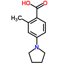 2-甲基-4-(1-吡咯烷基)苯甲酸结构式