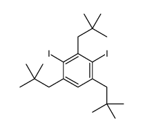 Benzene, 1,3,5-tris(2,2-dimethylpropyl)-2,4-diiodo- Structure