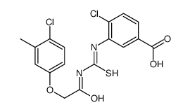 4-CHLORO-3-[[[[(4-CHLORO-3-METHYLPHENOXY)ACETYL]AMINO]THIOXOMETHYL]AMINO]-BENZOIC ACID结构式