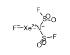 fluoro[imidobis(sulfuryl fluoride)]xenon(II) Structure