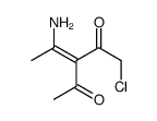 (3Z)-3-(1-氨基亚乙基)-1-氯戊烷-2,4-二酮结构式