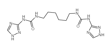 3-(2H-1,2,4-triazol-3-yl)-1-[6-(2H-1,2,4-triazol-3-ylcarbamoylamino)hexyl]urea结构式