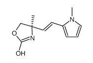 (4R)-4-methyl-4-[2-(1-methylpyrrol-2-yl)ethenyl]-1,3-oxazolidin-2-one结构式