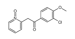 1-(3-chloro-4-methoxyphenyl)-2-(1-oxidopyridin-1-ium-2-yl)ethanone Structure