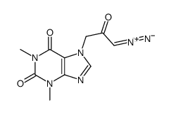 1-diazonio-3-(1,3-dimethyl-2,6-dioxopurin-7-yl)prop-1-en-2-olate结构式