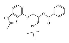 2-Propanol, 1-[(1,1-dimethylethyl)amino]-3-[(2-methyl-1H-indol-4-yl)oxy]-, benzoate (ester), (R)- Structure