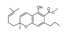 5-hydroxy-2-methyl-2-(4-methyl-pent-3-enyl)-7-propyl-2H-chromene-6-carboxylic acid methyl ester结构式