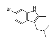 6-bromo-2-methylgramine Structure