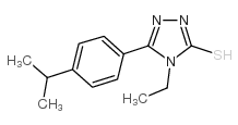 4-乙基-5-(4-异丙基苯基)-4H-1,2,4-噻唑-3-硫醇结构式