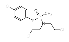 2-chloro-N-(2-chloroethyl)-N-[(4-chlorophenyl)sulfanyl-methyl-phosphoryl]ethanamine结构式