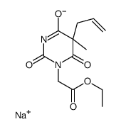 sodium,ethyl 2-(5-methyl-2,4,6-trioxo-5-prop-2-enylpyrimidin-3-id-1-yl)acetate Structure