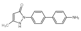 1-(4-(4-aminophenyl)benzenyl)-3-methyl-5-pyrazolone结构式