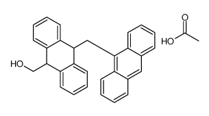 acetic acid,[10-(anthracen-9-ylmethyl)-9,10-dihydroanthracen-9-yl]methanol结构式