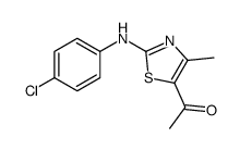 1-[2-(4-chloroanilino)-4-methyl-1,3-thiazol-5-yl]ethanone结构式