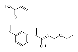 N-(ethoxymethyl)prop-2-enamide,prop-2-enoic acid,styrene Structure