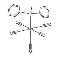 pentacarbonyl(methyldiphenylphosphine)manganese(I) cation结构式