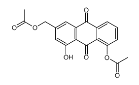 (8-acetoxy-1-hydroxy-9,10-dioxo-9,10-dihydroanthracen-3-yl)methyl acetate结构式