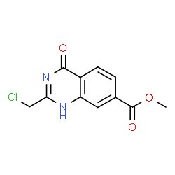 methyl 2-(chloromethyl)-4-oxo-3,4-dihydroquinazoline-7-carboxylate structure