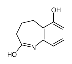 6-hydroxy-1,3,4,5-tetrahydro-1-benzazepin-2-one Structure