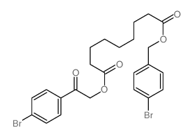 [2-(4-bromophenyl)-2-oxo-ethyl] (4-bromophenyl)methyl nonanedioate structure