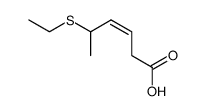 (Z)-5-(Ethylthio)-3-hexenoic Acid结构式