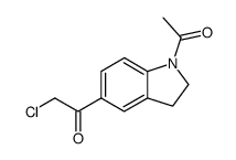 Ethanone, 1-(1-acetyl-2,3-dihydro-1H-indol-5-yl)-2-chloro-结构式