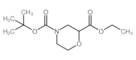 4-boc-2-吗啉羧酸乙酯结构式