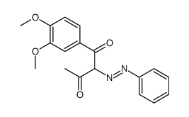 1-(3,4-dimethoxyphenyl)-2-phenyldiazenylbutane-1,3-dione结构式
